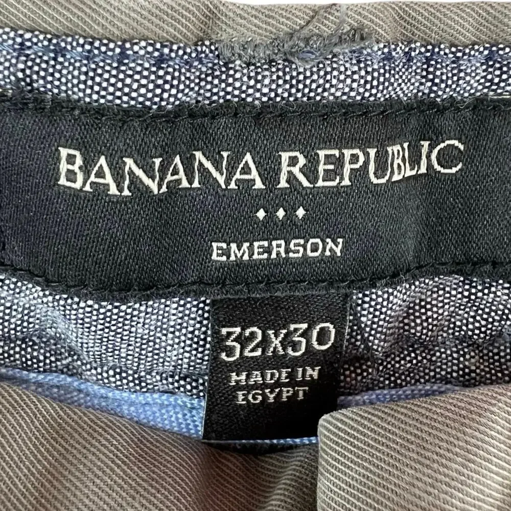 Banana Republic Men’s Emerson Chino Pants SZ 32”x 30” Green 100% Cotton